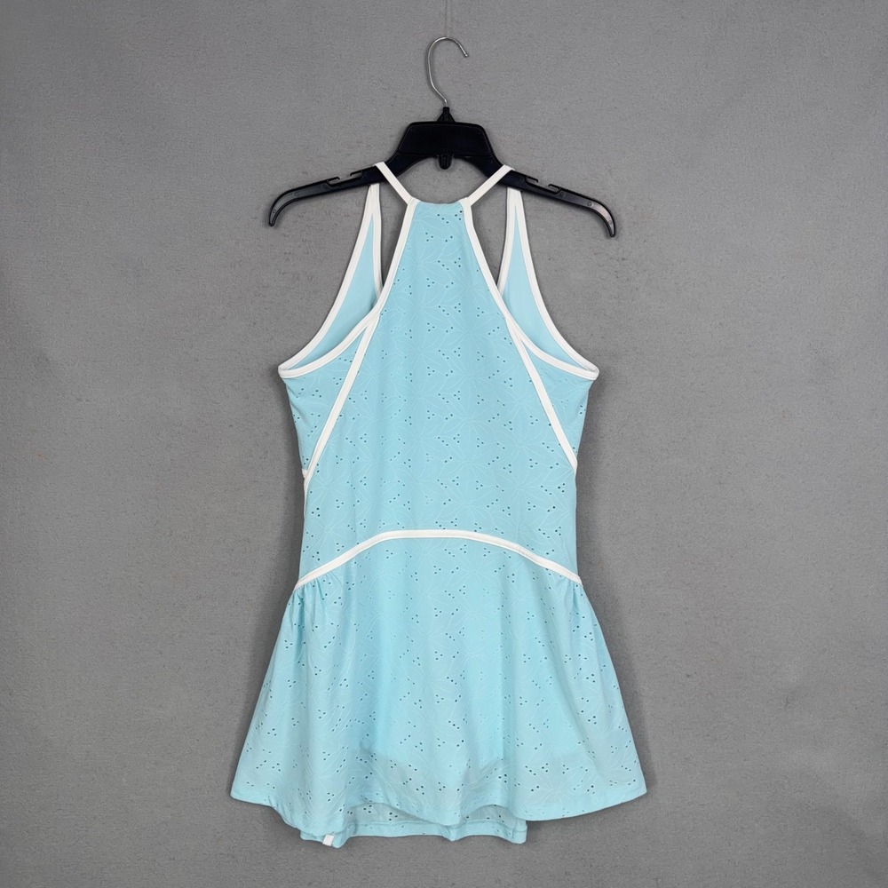 Daily Practice Dress Womens Medium Light Blue Eyelet Active Tennis Athleisure - Picture 8 of 11
